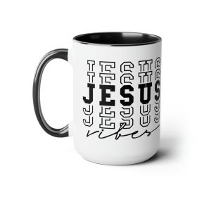 Accent Ceramic Coffee Mug 15oz - Jesus Vibes