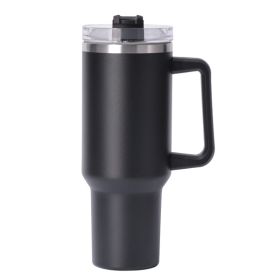 1pc 40oz large capacity Tumbler With Handle And Straw Lid